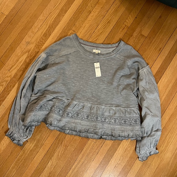 Pilcro Cropped Babydoll Top - Picture 6 of 8